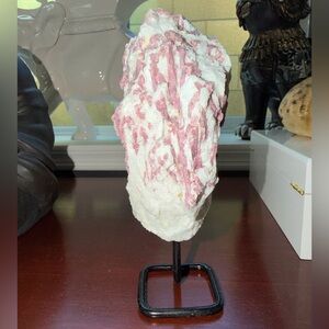 Pink Tourmaline in Quartz on Stand